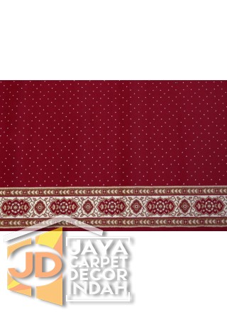 Karpet Sajadah New Al Husein Merah Bintik 120x600, 120x1200, 120x1800, 120x2400, 120x3000